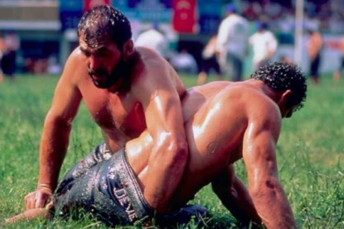 betsywantsalotofthings:  futilejubilee:  ponywithafez:   astropolice:  aglaja:  thebeefmaster:  Turkish oil wrestling - probably the best sport ever invented. From: The Beefmaster - http://thebeefmaster.tumblr.com/  well  reblogging again because I went