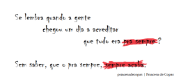 Per(feito) pra mim