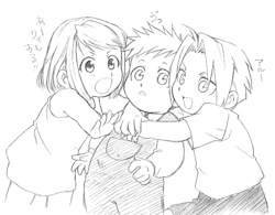 watashi-wa-otaku-desu:  Winry Rockbell, Alphonse Elric and Edward