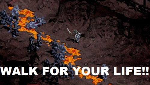 zorathegeek:  The grand oleâ€™ days before the â€œrunningâ€ feature debuted in Diablo 2.Â  ~Zora