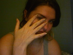 Oh, and this is my latest nail design.Now I go eat eggs and watch