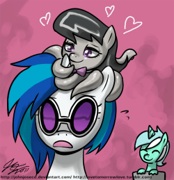 Poor Vinyl Scratch. She still doesn’t know how this happened.