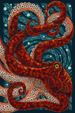 joeseviltwin: Paper Mosaic Octopus by AlixBranwyn 
