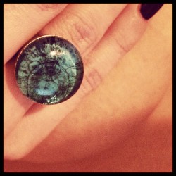 I lost my Bad Wolf ring in Minneapolis. But I got this Gallifreyan writing one.  (Taken with instagram)