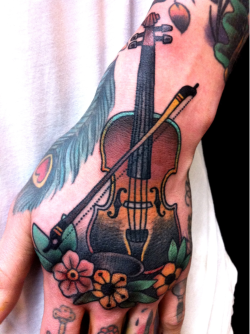salvationtattoo:  Marc’s other hand, violin! — Joel 