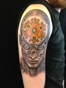 fuckyeahtattoos:  Alex Grey: The Seer. Done By: Trevor Collins