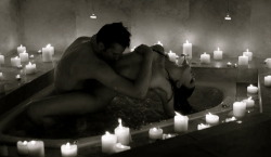 This would be the most romantic night. The warm water surrounding