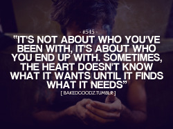 Sometimes the heart doesn’t know what it wants until it