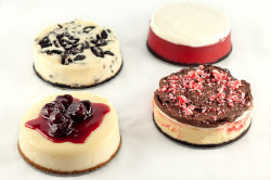 thecakebar:  Holiday Cheesecake Samplers!  Cherry-topped Cheesecake