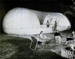 b22-design:  An inflatable enclosure for a backyard swimming