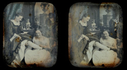 tuesday-johnson:  ca. 1850’s, [portrait of two women] via the