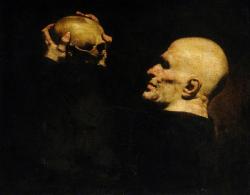 centuriespast Man with a Skull by Jusepe de Ribera  Date painted: 1630–1640