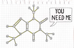 vcrs:  caffeine molecule by Beverly Ealdama on Flickr.