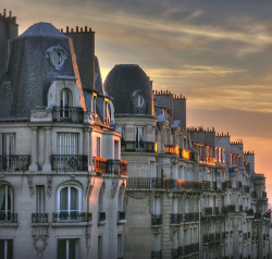 bluepueblo:  Sunset Balconies, Paris, France  photo via places