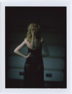 Polaroid by @nathanappel , dress @UNIFCLOTHING , model msmanchester.tumblr.comgemini