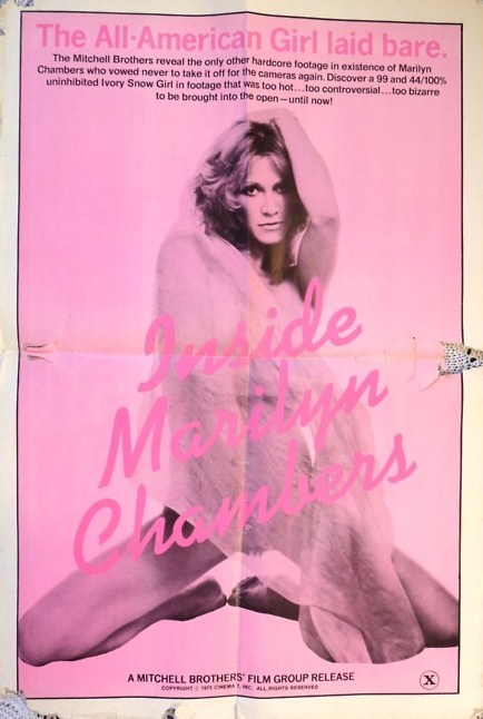 Rare one-sheet poster for the adult documentary Inside Marilyn Chambers, 1976