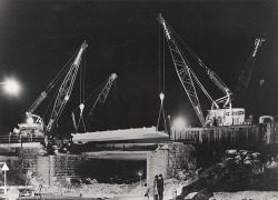 worldwiderails:  Midnight rendezvous (by Jibup) “Four cranes