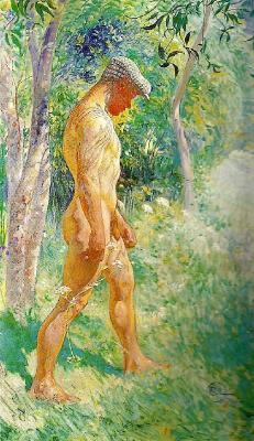 onwardthroughtheramparts:  Male Nude (1914) by Carl Larsson 