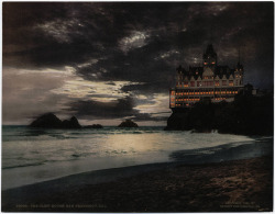 musicistheart:  Cliff House at night   Looks like something from