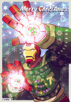 justinrampage:  Iron Man breaks out the classic Christmas sweater