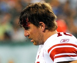 thegreg:  sportsnetny:  NY Jets use photo of NY Giants quarterback