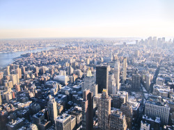 Manhattan from the top of the Empire state building, the first