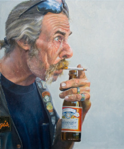 murcko-the-artist:  Three packs a day. Oil Painting by Bill Murcko.