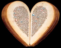 parisirene:  Heart shaped book of hours from the 15th century,