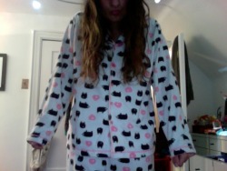  lookit my new pj’s!! they match ahhah i’m so excited