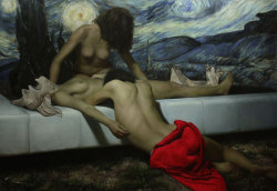 welovepaintings:  Cesar Santos (1982-), Aftermath, Oil on linen