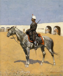 emily-whaaa:  Cavalryman of the Line, Mexico. Frederic Remington