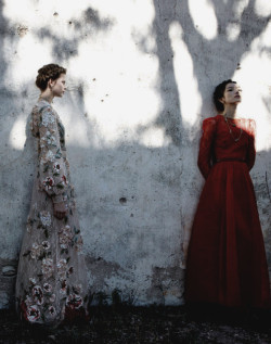 Fei Fei Sun and Bette Franke by Deborah Turbeville for Valentino