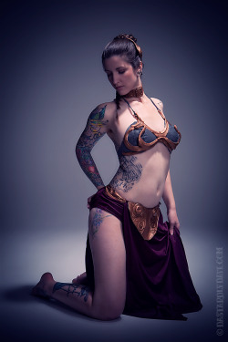 theesylvia:  tattooed slave leia shot by @dastardly_dave #starwars