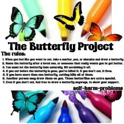 self-harm-problems:  self-harm-problems:  The Butterfly Project: