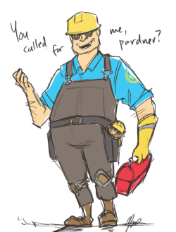 tf2maelgwyn:  kynimdraws:  We need an engie here!  Always need