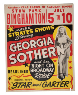 bhof:  A vintage 1948 carnival show poster featuring: Georgia