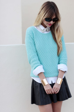what-do-i-wear:  sweater-Asos, button up- Theory, skirt-Zara,
