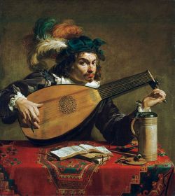 missfolly:  A Lute Player, ca. 1620, by Theodoor Rombouts 