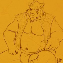 pandragonwolf:  Kuzuri Sketch! - by DWalker 