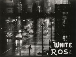 liquidnight:  W. Eugene Smith Untitled (night view of wet street