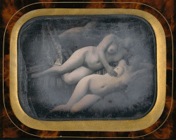 tuesday-johnson:  ca. 1847-53, [daguerreotype portrait of two