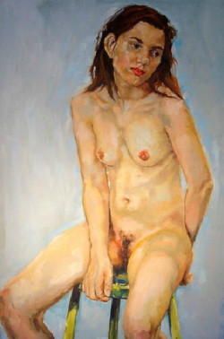 Shana Wilson, Seated Nude on Green Stool