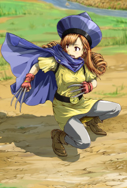 ginzuna:  alena cape claws curly hair dragon quest dragon quest