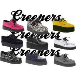 glittertea18:  Creepers by glittertea18 featuring round toe shoes