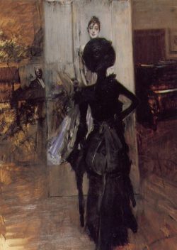 cavetocanvas:  Giovanni Boldini, Woman In Black Who Watches The