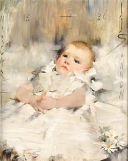 simonerein:  James Jebusa Shannon - Baby in a Ruffled Dress -