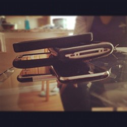 roselynmaarie:  Our collection of iPhones.. From the very first