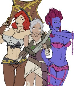 evelynn, miss fortune & riven