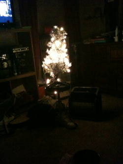 Mine and Lauren’s Christmas tree night light (: