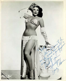 Inez Claire Vintage 50’s-era promo photo personalized: “To Bobby — It&rsquo;s a pleasure to be on the same show with a sweet guy &amp; a good performer.. — Best to you always, Inez Claire”